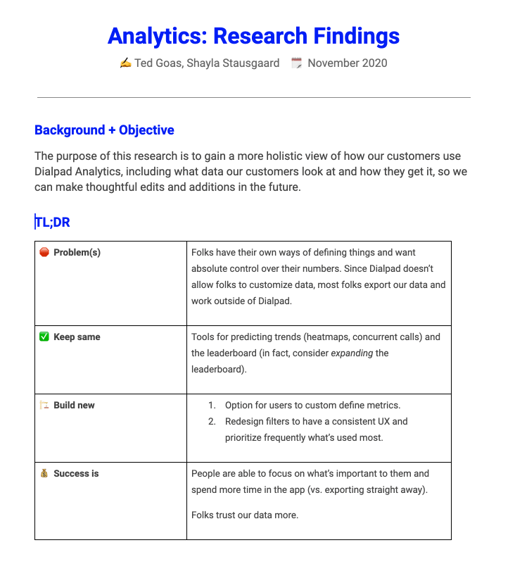 Research guide and summary.